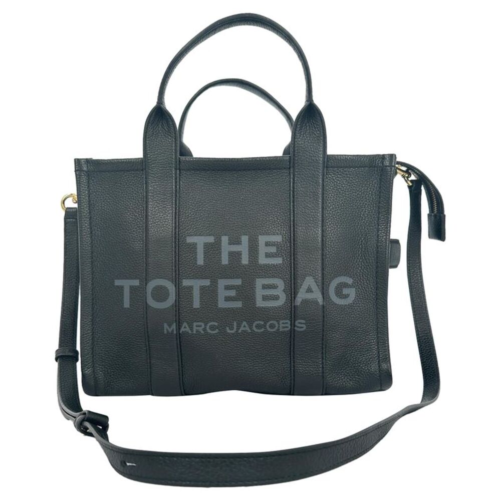 Marc Jacobs Medium The Tote Bag in Black Calf Leather